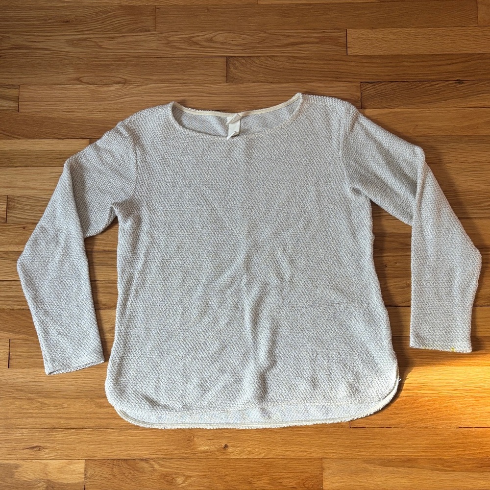 H&M Cream Textured Knit Sweater
